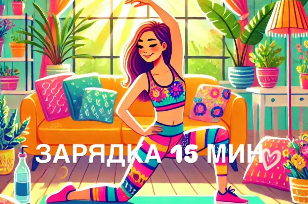 Зарядка 15 минут со стулом